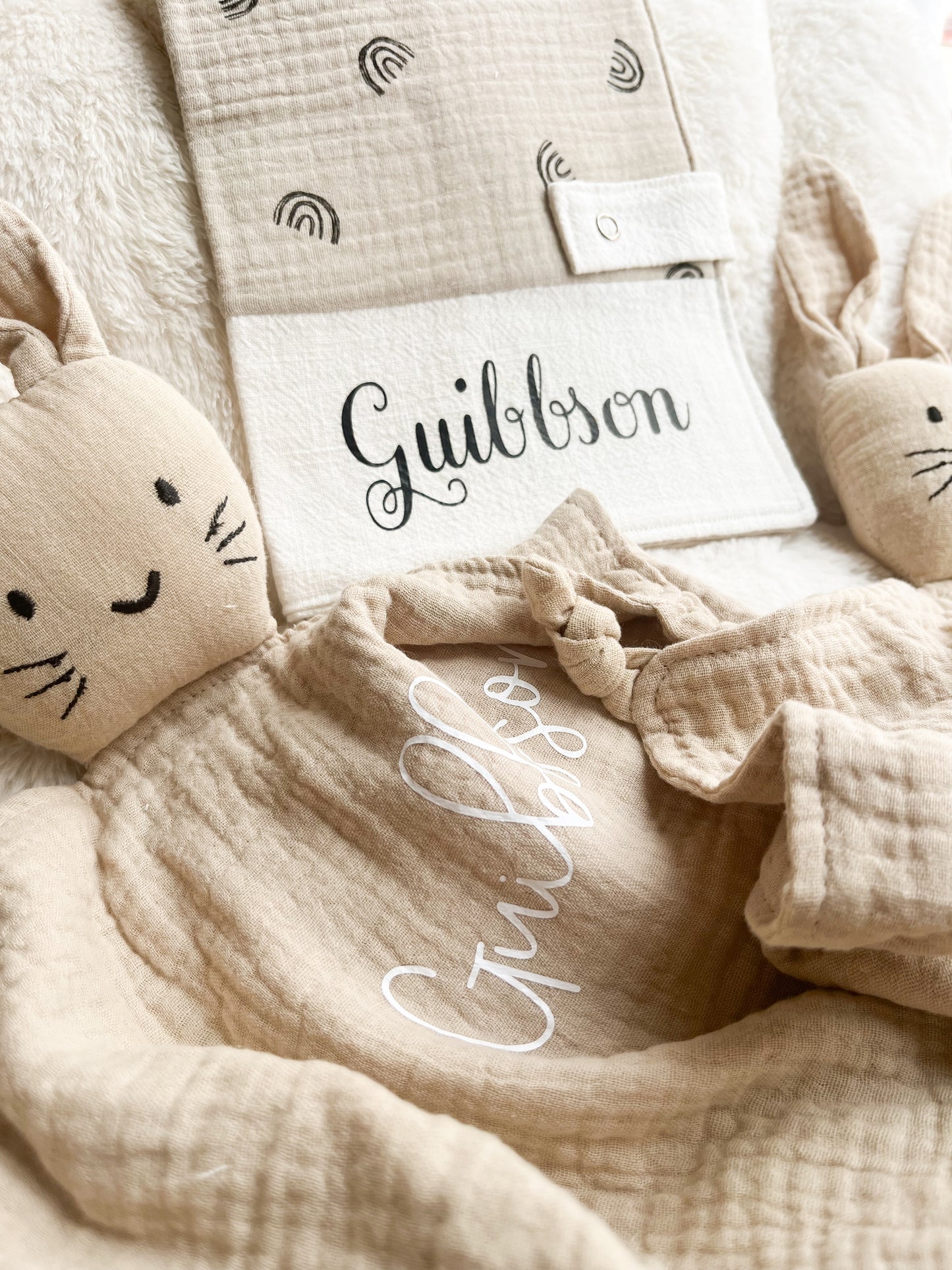 Doudou gaze de coton personnalisable - Monmini