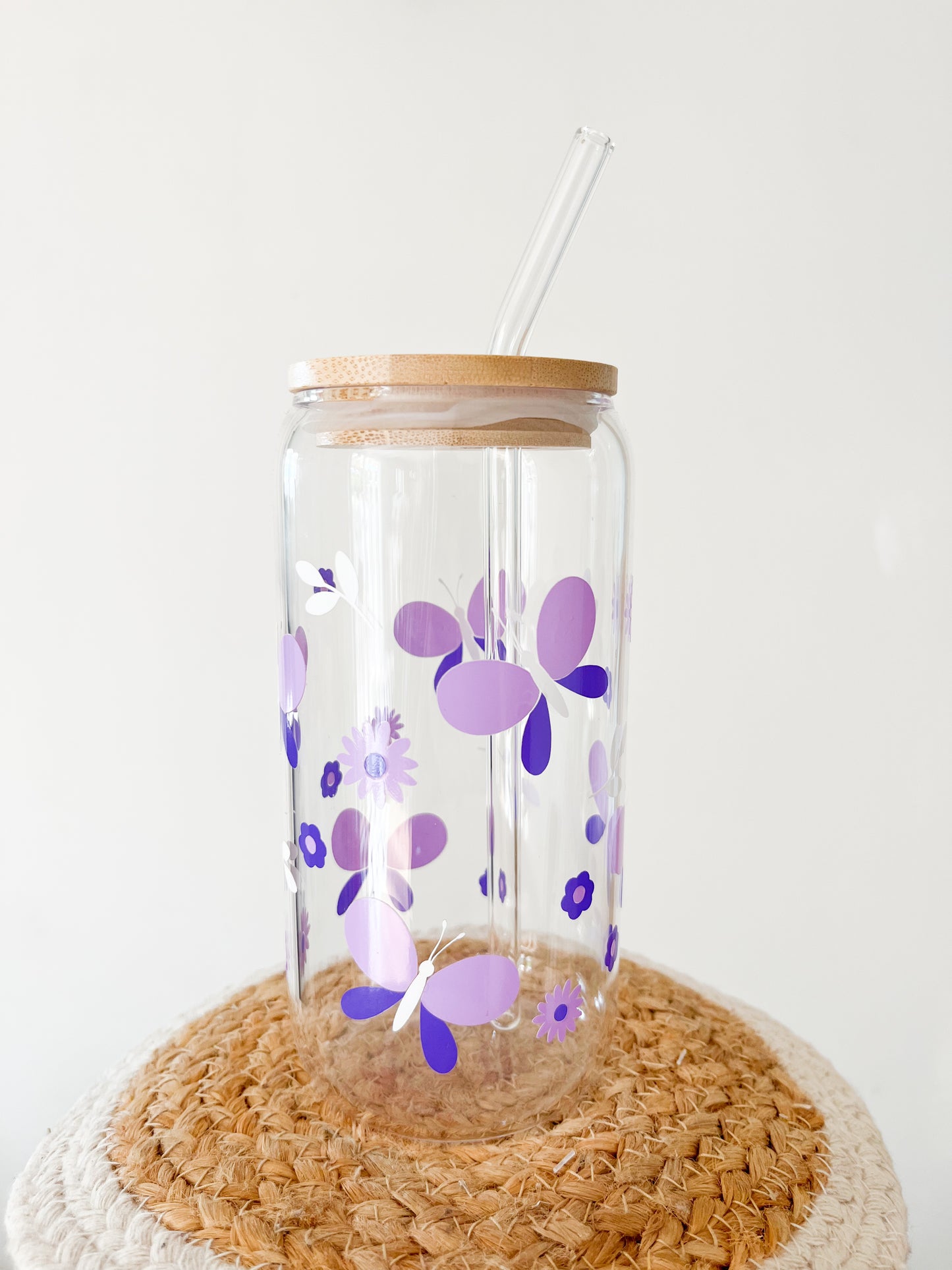 Verre à paille - PAPILLON - Monmini