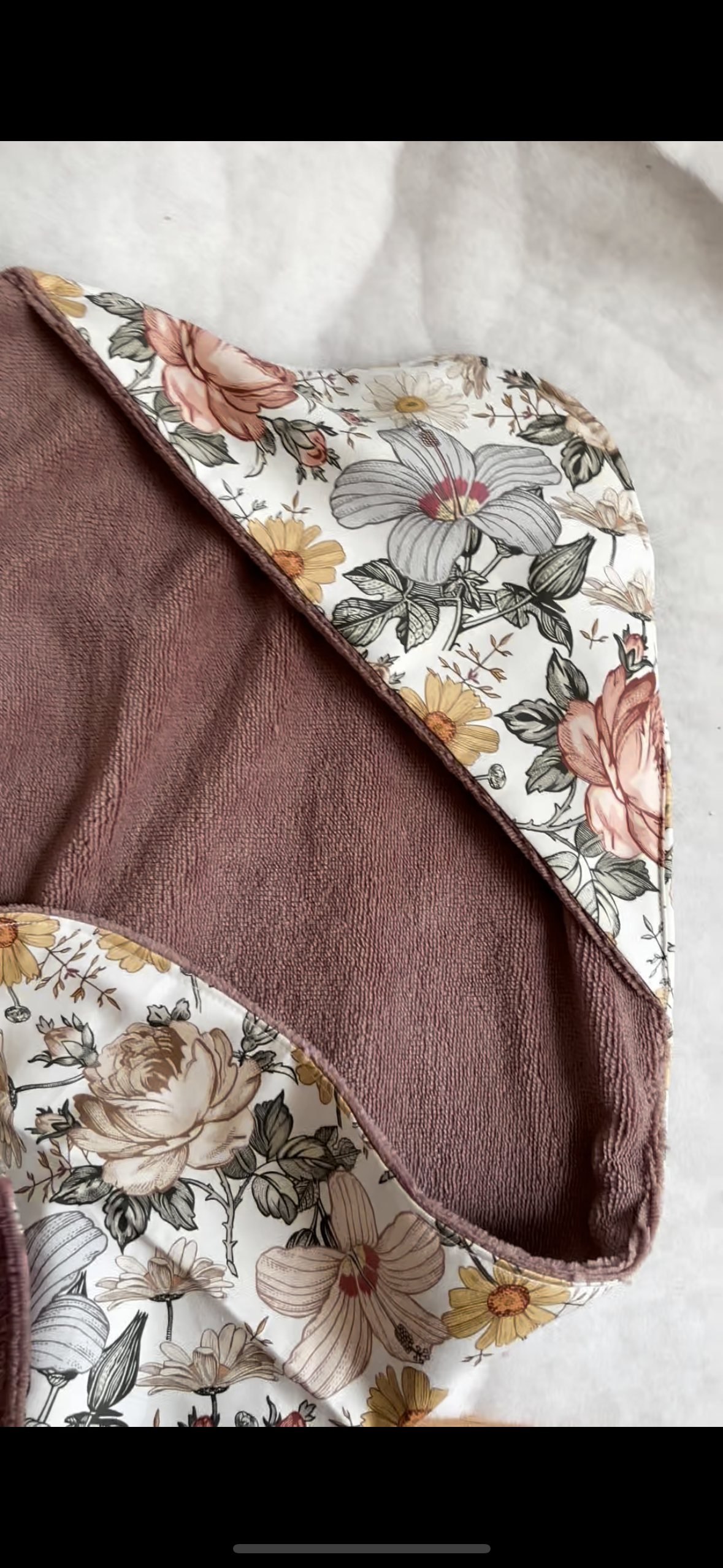 Cape de bain en éponge de bambou - Châtaigne