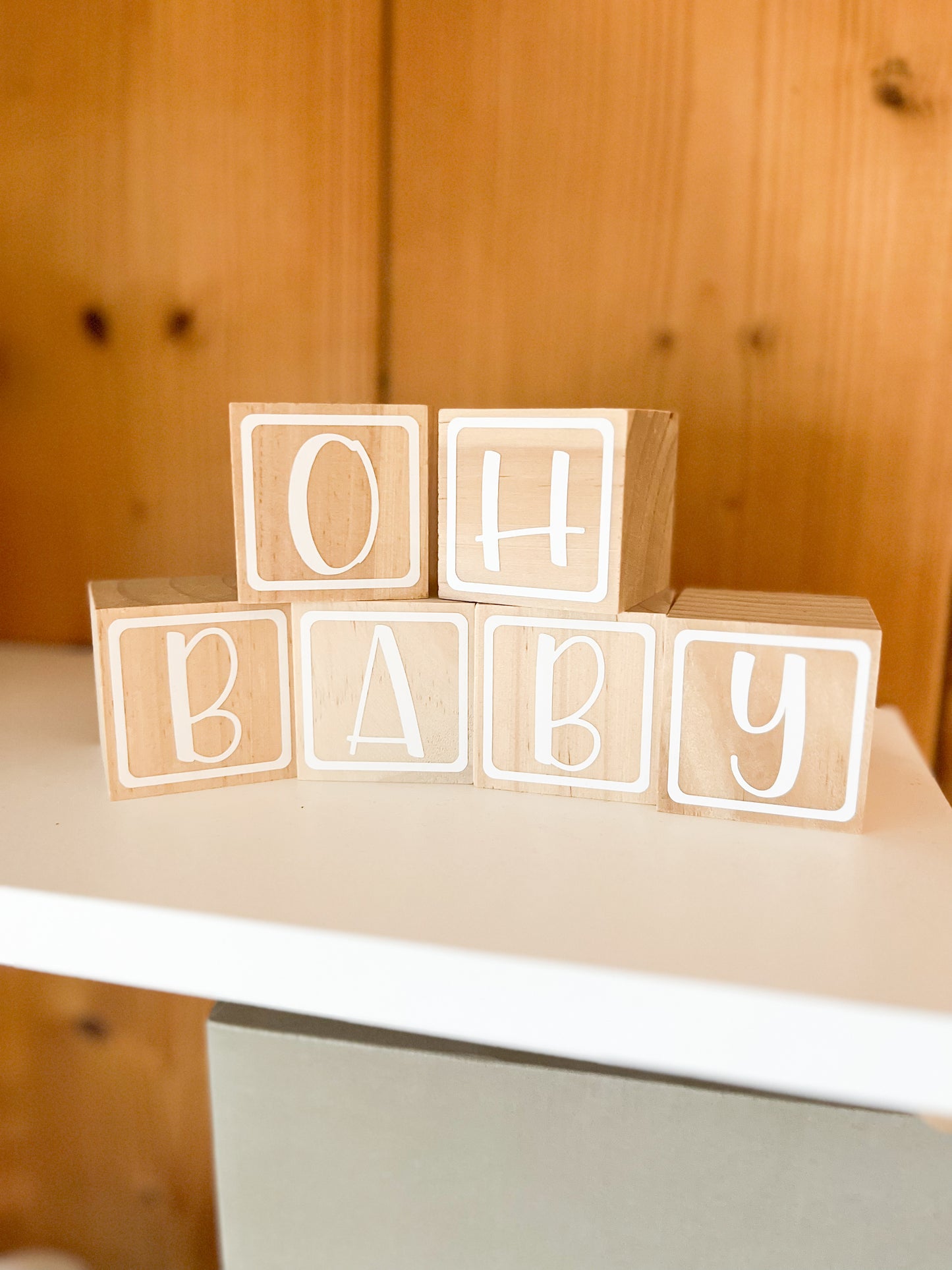 Cube en bois « Oh baby » - Monmini