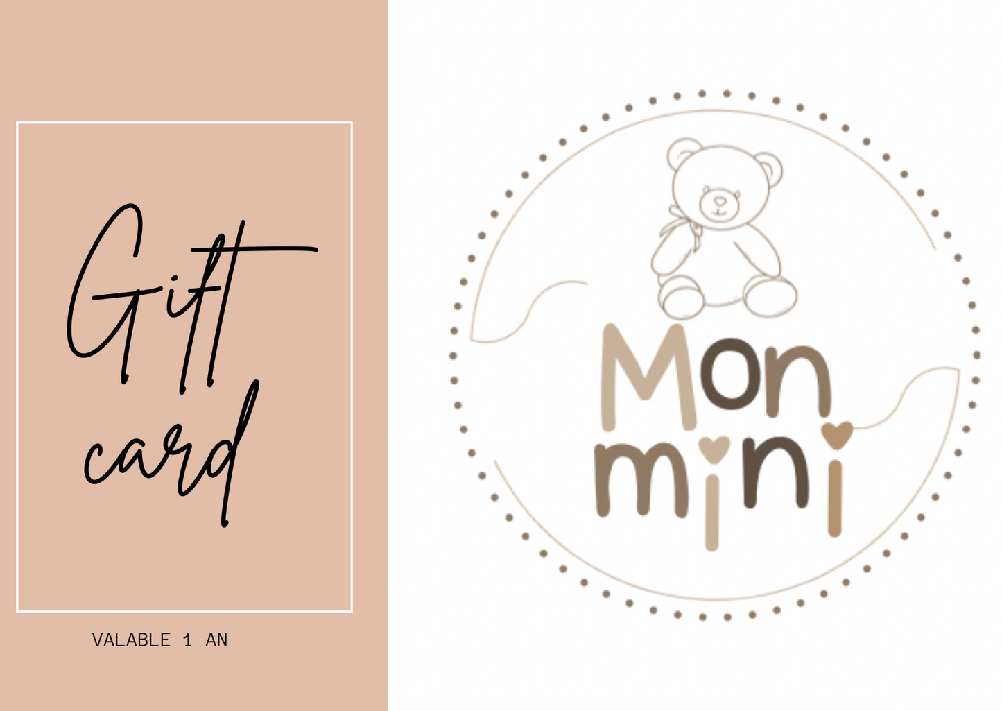 Carte-cadeau MONmini - Monmini