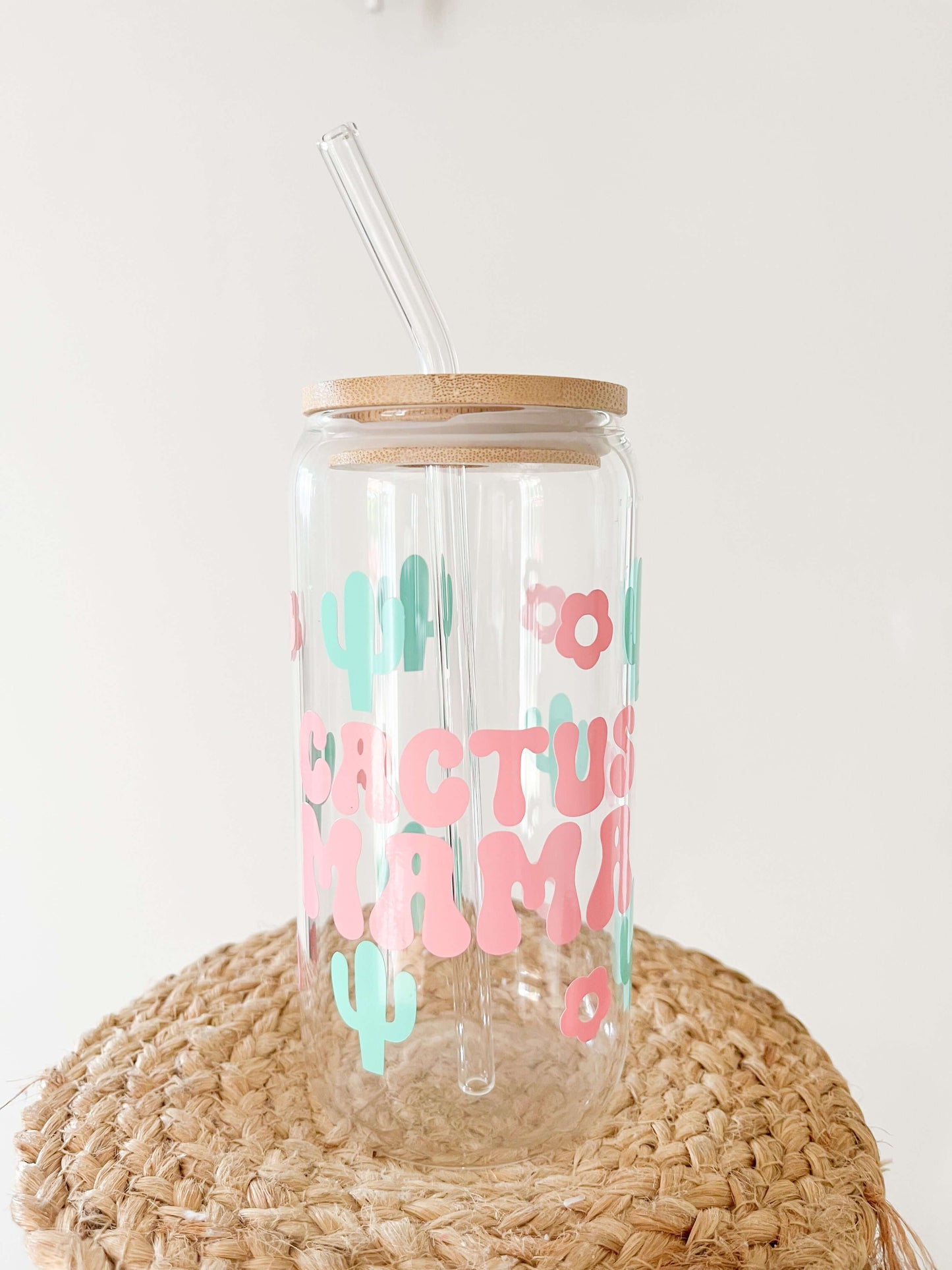 Verre à paille - CACTUS MAMA - Monmini
