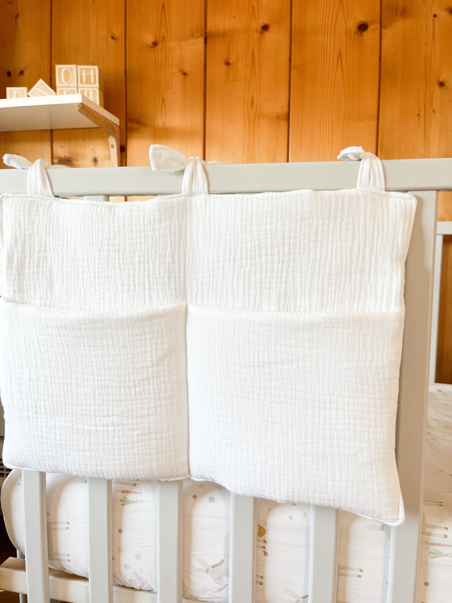 Range doudou en gaze de coton blanc - Monmini