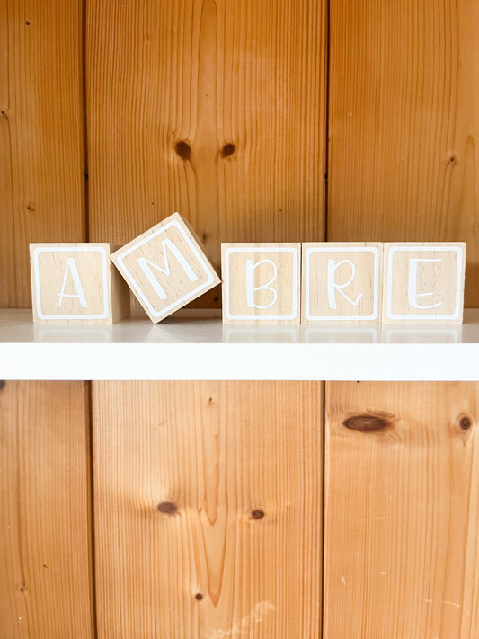 Cube en bois personnalisé - Monmini