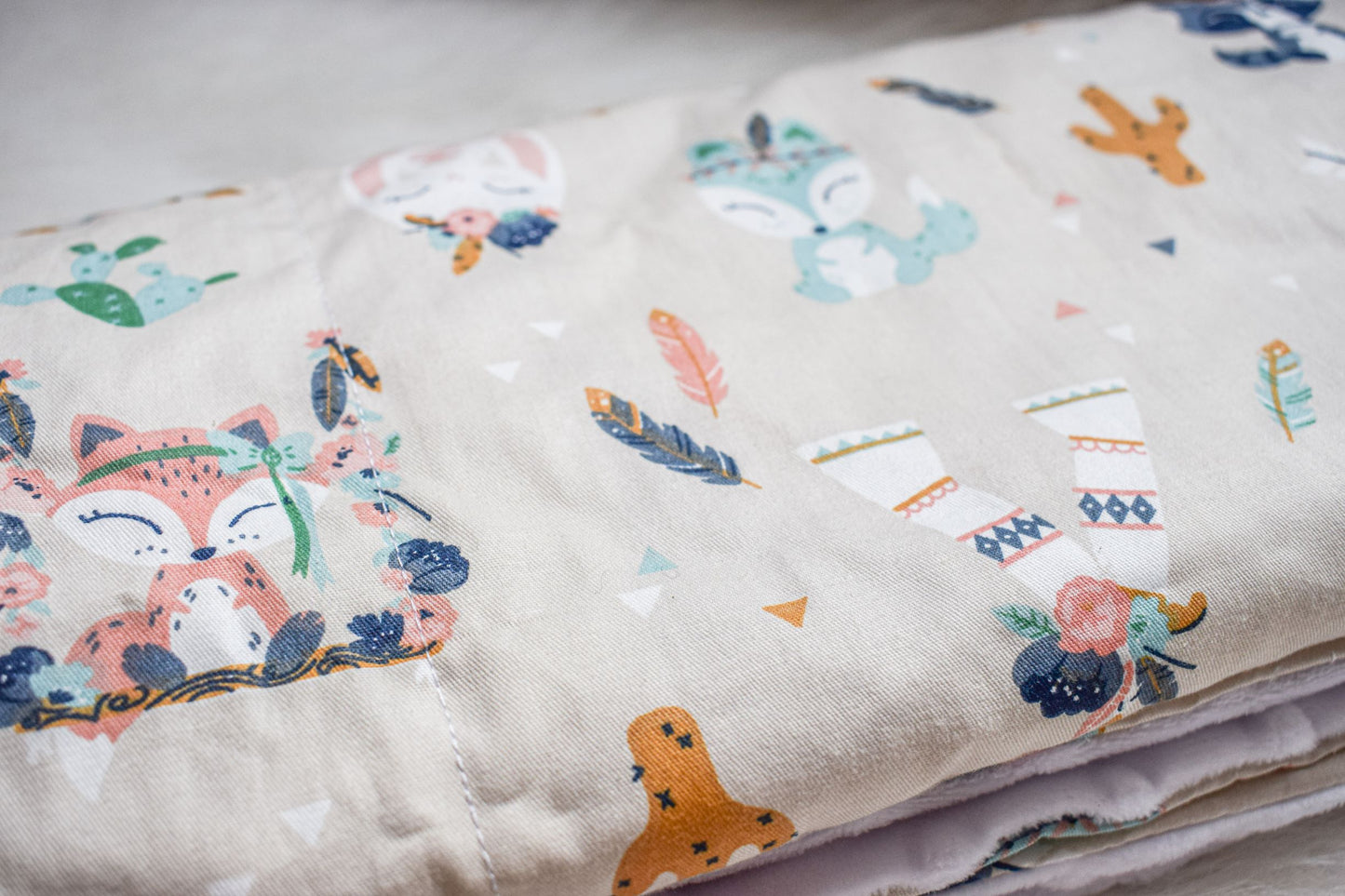 Couverture en coton - Les petits indiens - Monmini