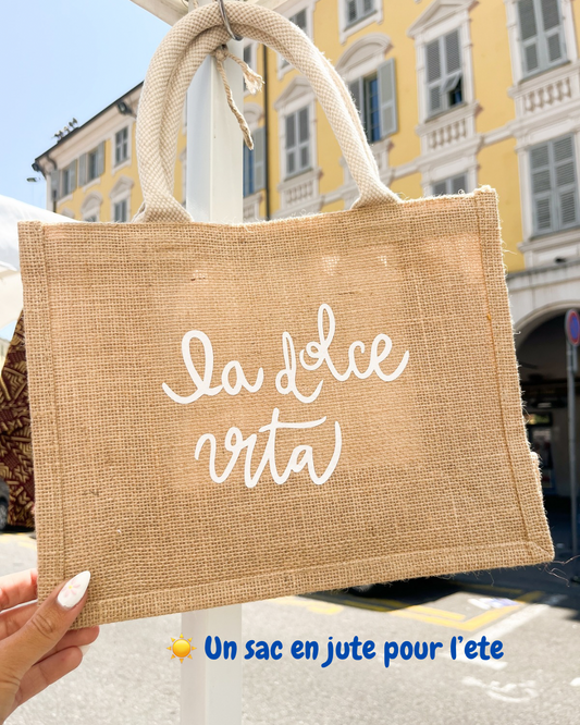 Petit sac en jute LA DOLCE VITA