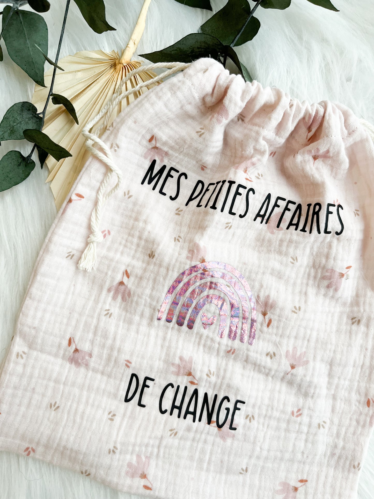 Pochon personnalisé - Mes petites affaires de change - Monmini