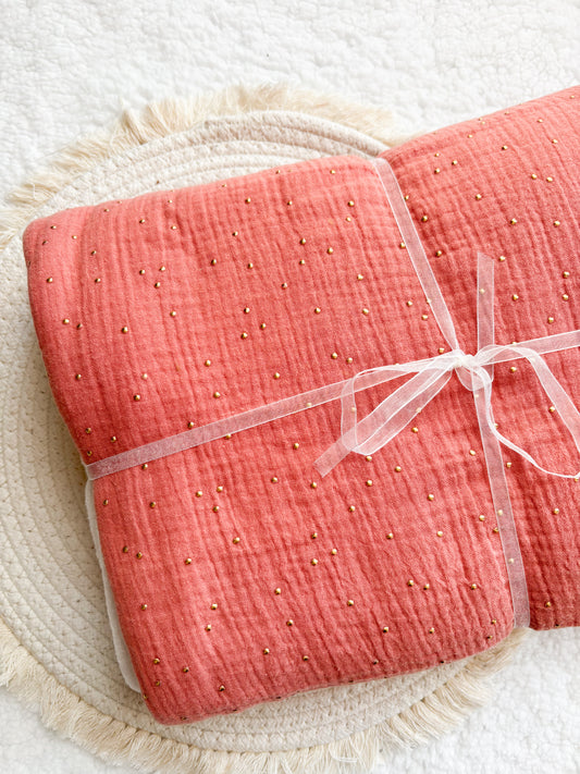 Couverture d’hiver - Rose blush