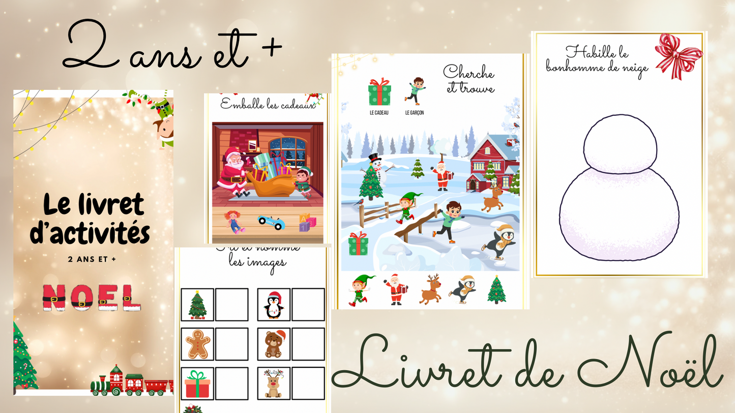 Livret d’activités de Noël - 2 ans +