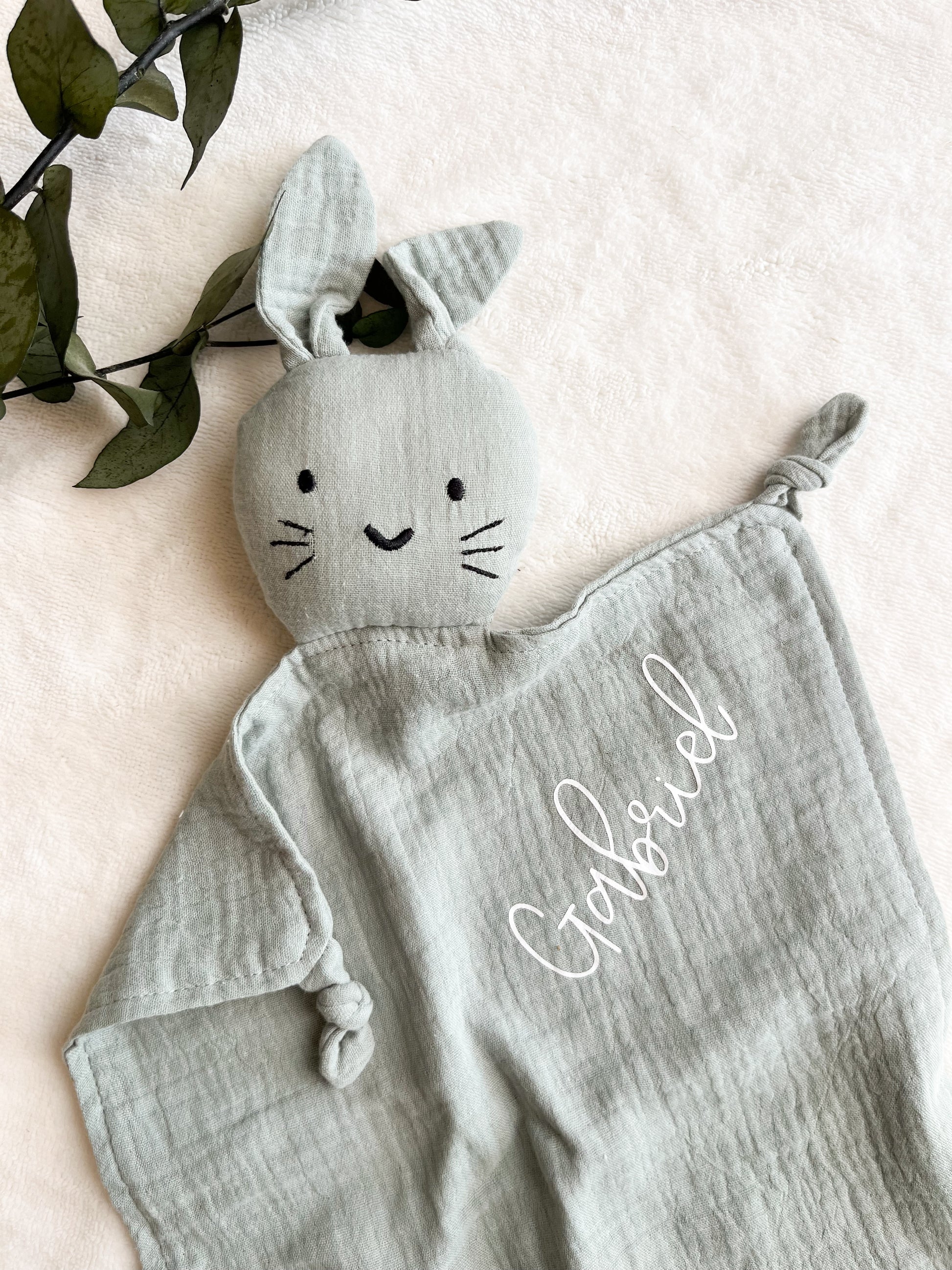 Doudou gaze de coton personnalisable - Monmini