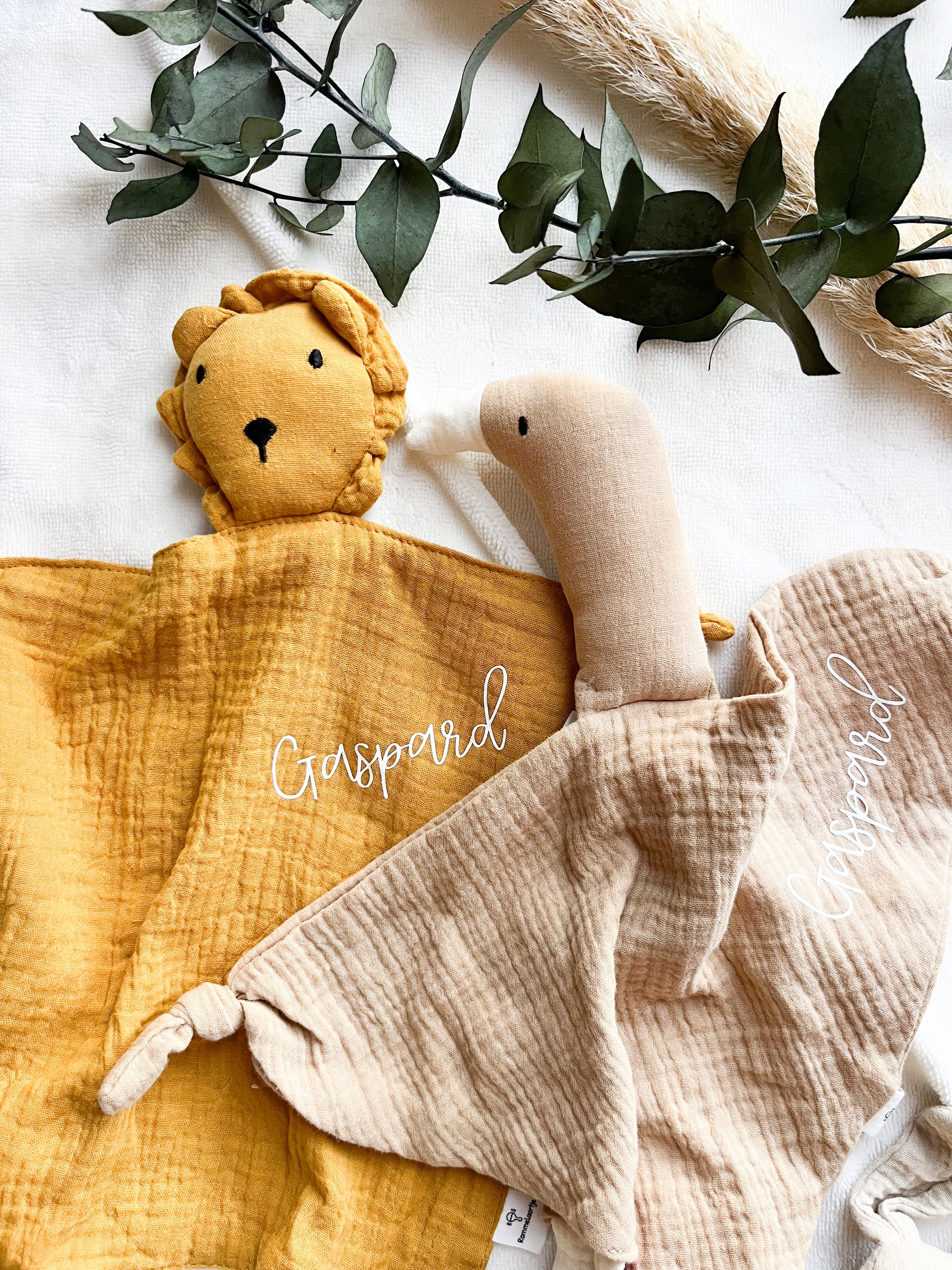 Doudou gaze de coton personnalisable - Monmini