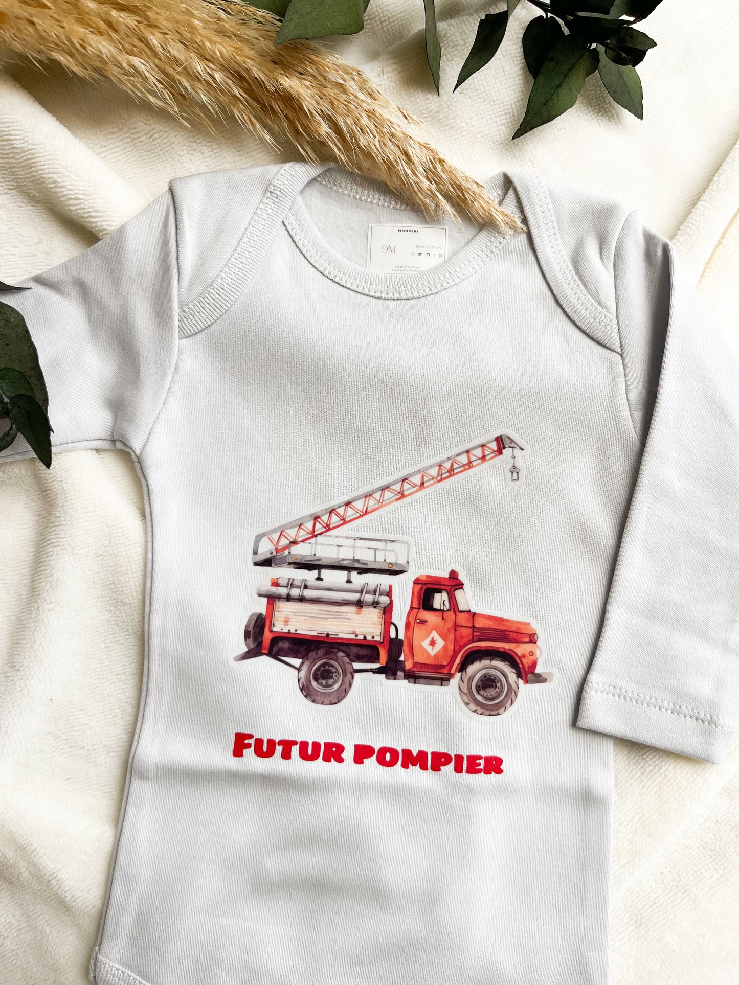 Body bébé - Futur pompier