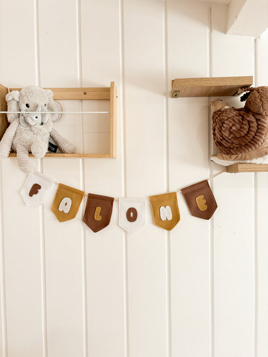 Guirlande de fanion personnalisee en feutrine