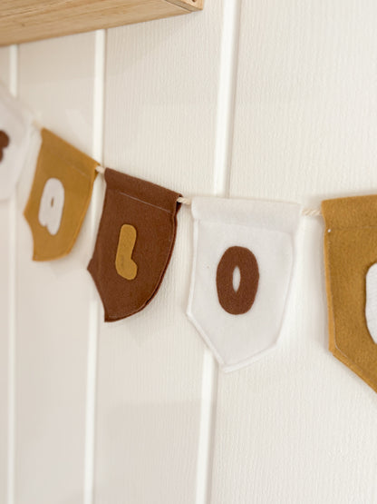 Guirlande de fanion personnalisee en feutrine