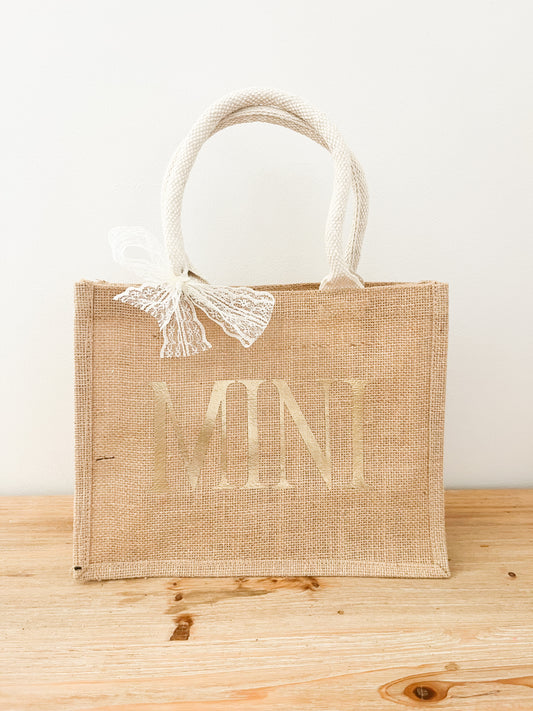 Petit sac en jute MINI - Monmini