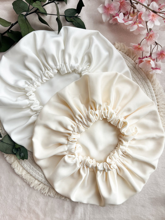 Bonnet douche et soin en satin