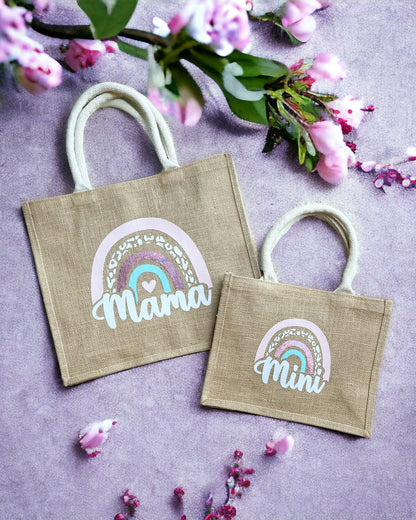 Grand sac cabas en jute MAMA