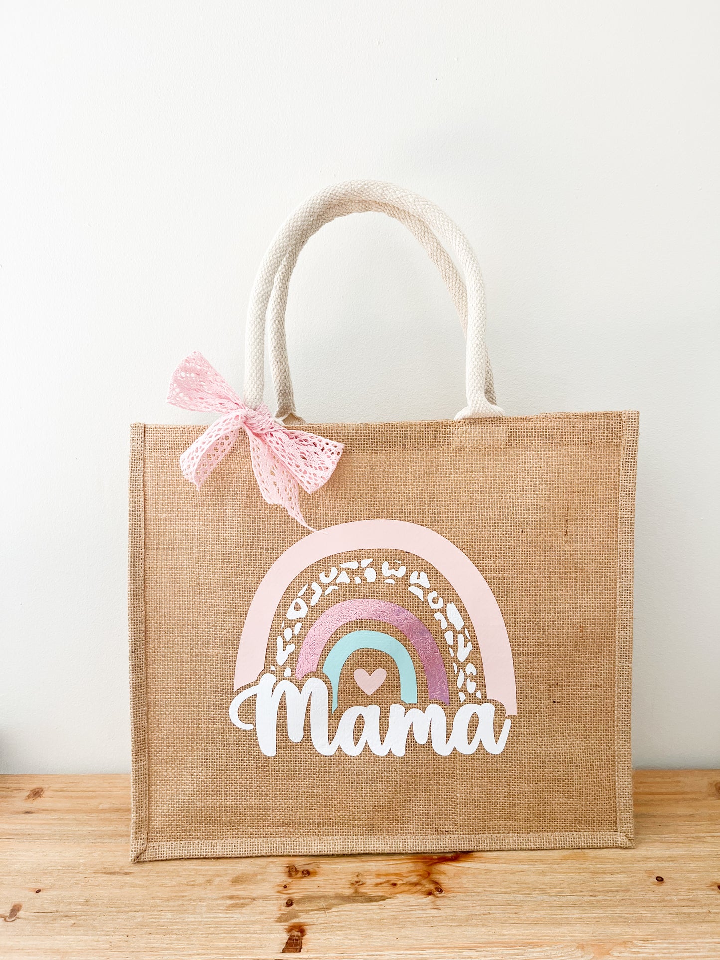 Grand sac cabas en jute MAMA