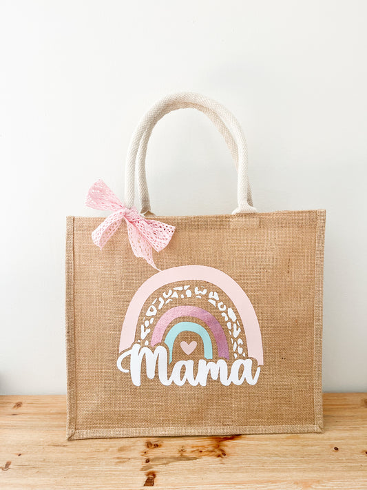 Grand sac cabas en jute MAMA