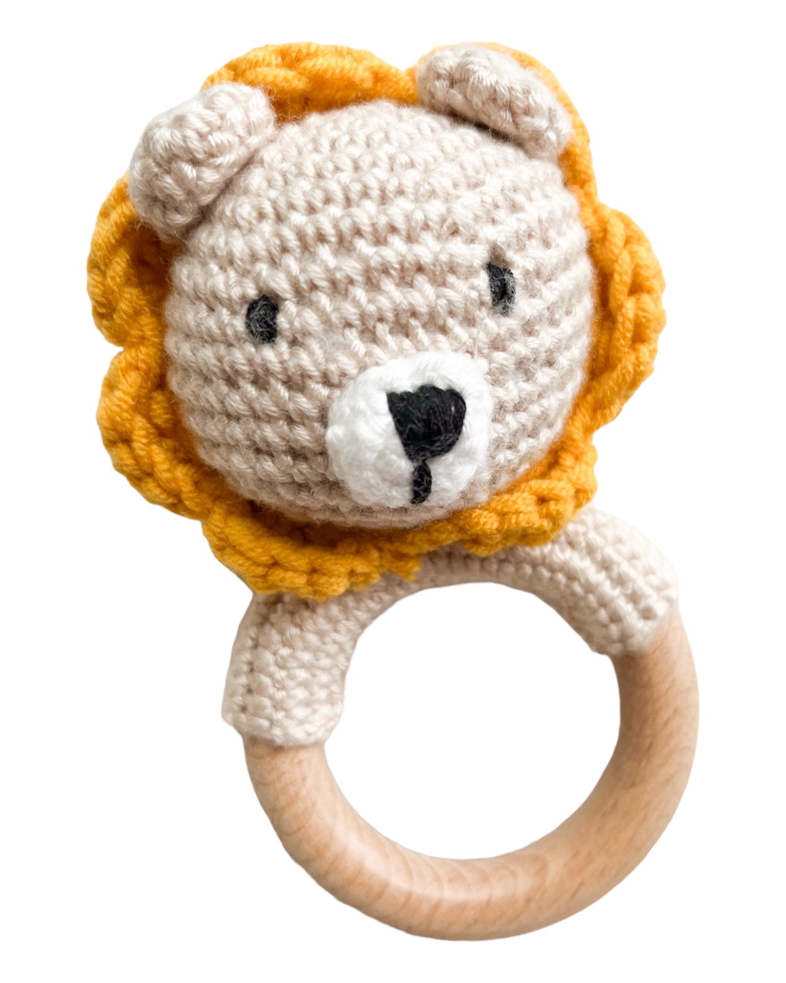 Hochet en crochet - Lion - Monmini