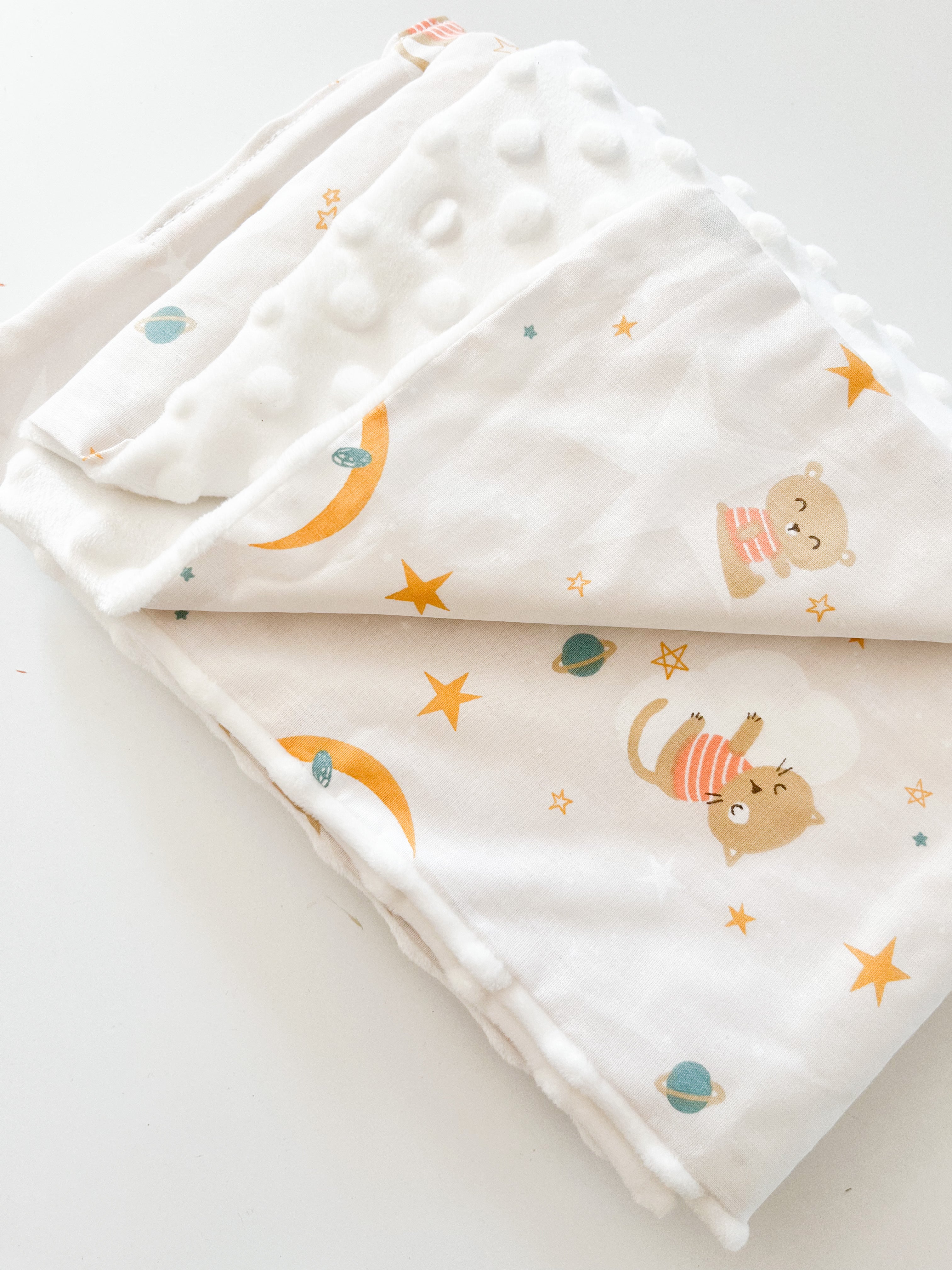 Cotton and minky blanket sale