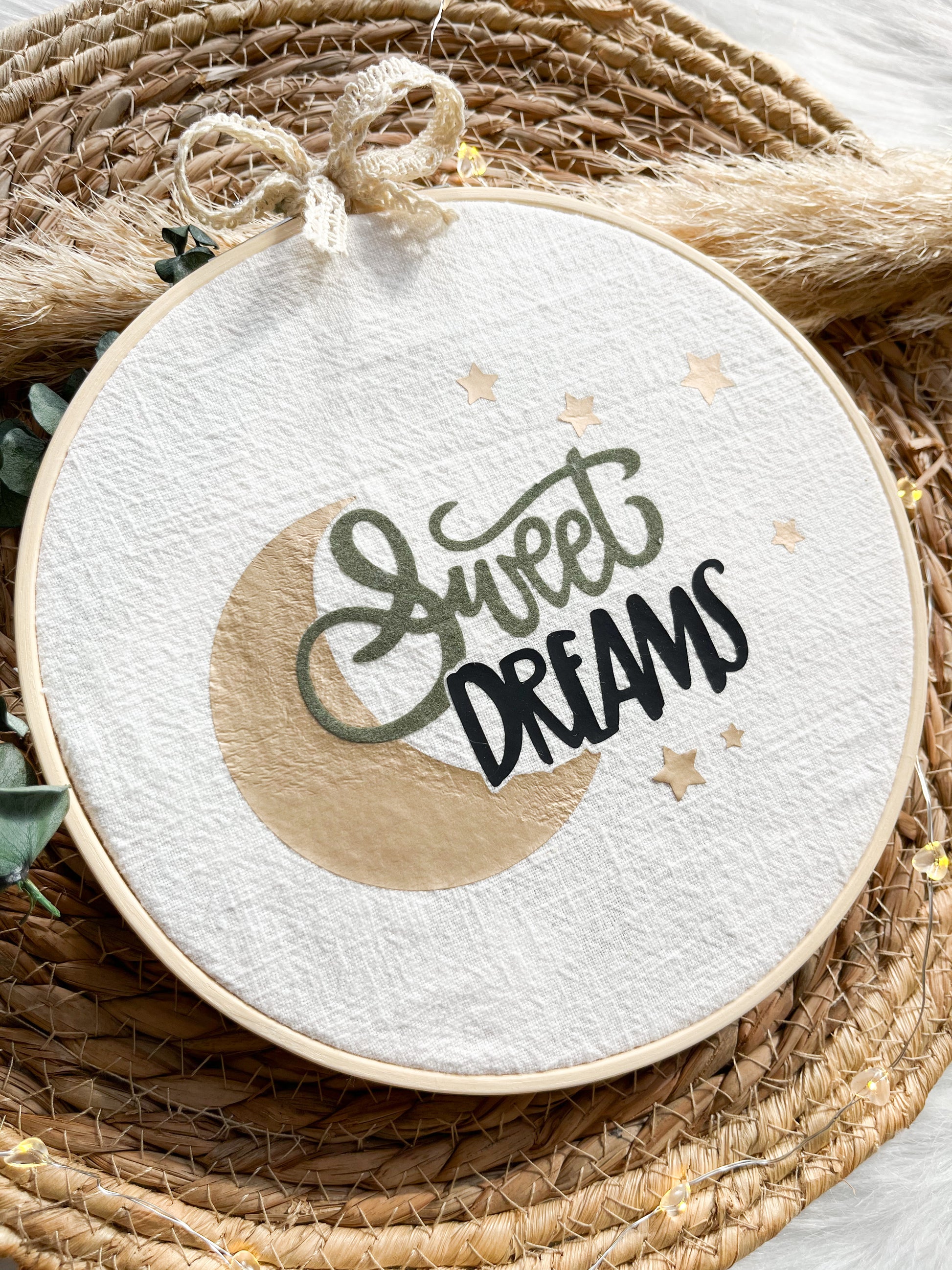 Suspension murale en lin - Sweet dreams - Monmini