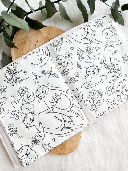 Cahier de coloriage lavable en coton - Monmini