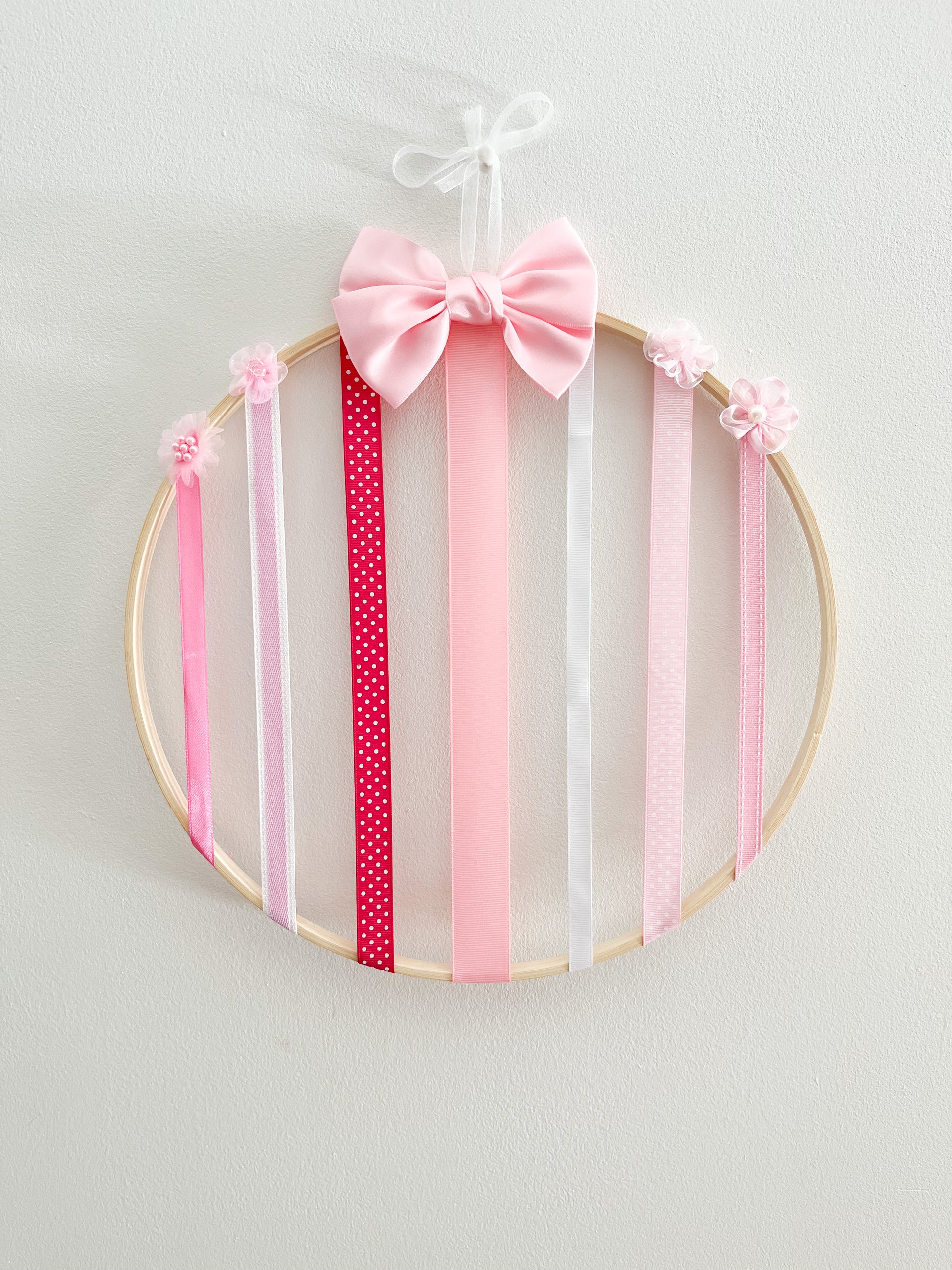 Porte-barrette en satin - 30cm - Monmini